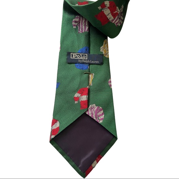 Vintage Polo Ralph Lauren Silk 1990s rugby tie - Picture 4 of 7